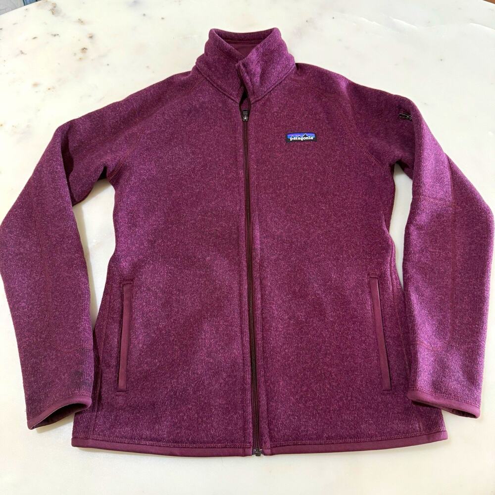 Patagonia Better Sweater Women’s S Purple Deep Plum Full Zip Jacket Logo Outdoor